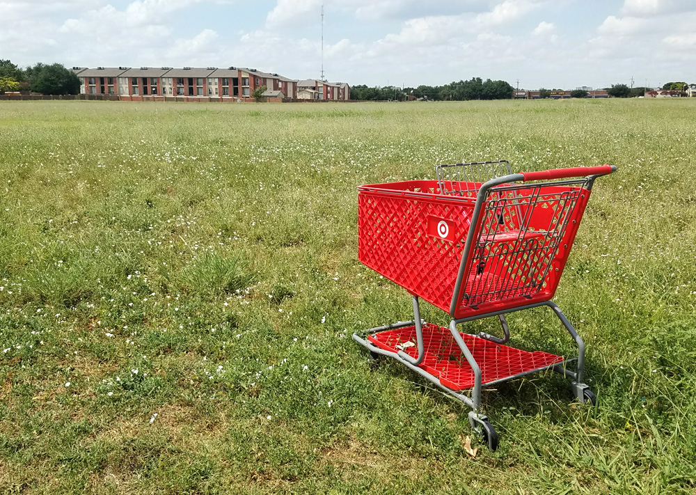 Abandoned supermarket trolley