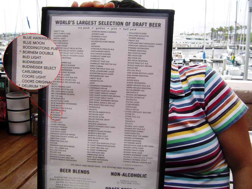 World’s largest selection of draft beer (including Budweiser)
